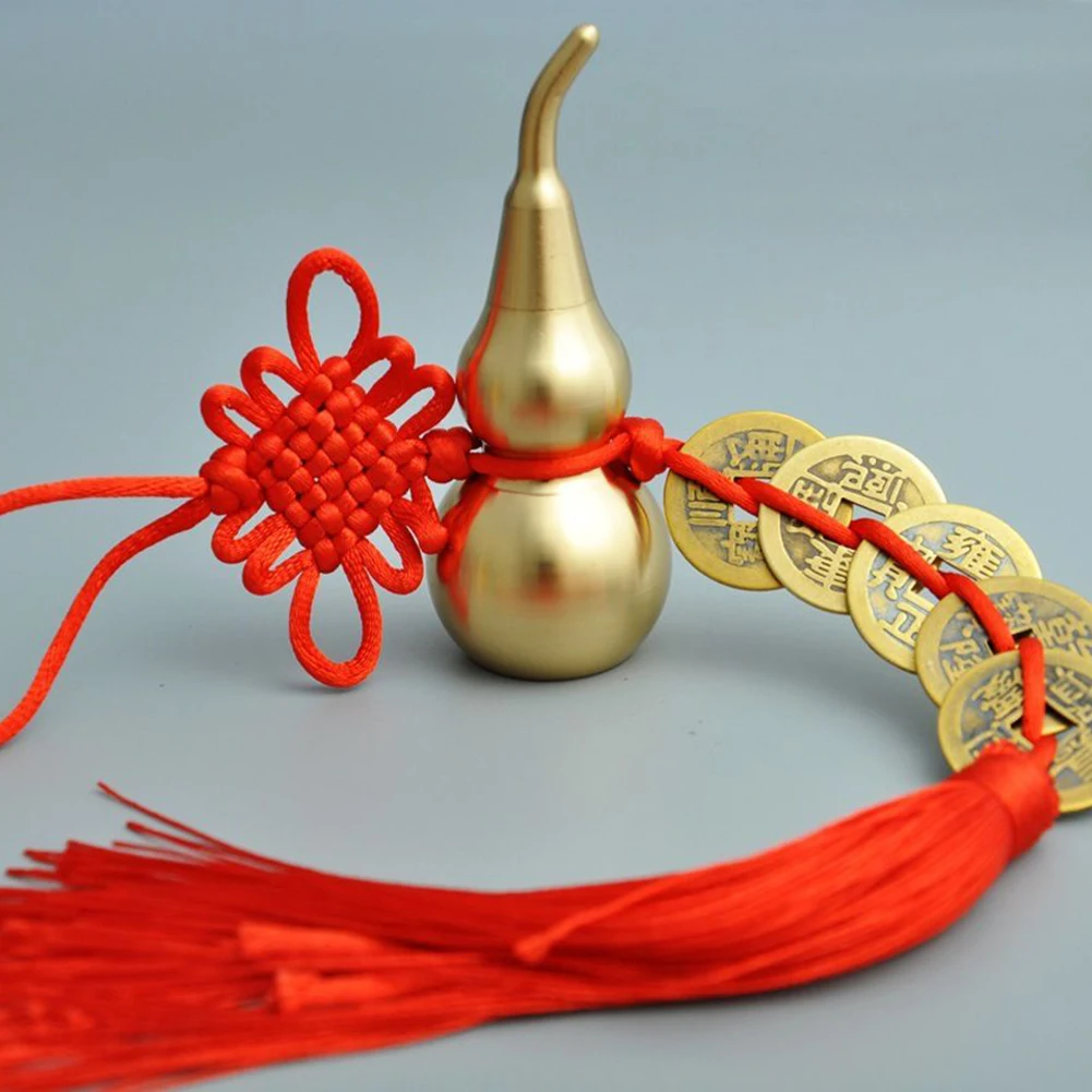 Luck Chinese Knot Copper Chinese Knot Copper Gourd Hanging Ornament Luck Car Hanging Ornament Hanging Ornament