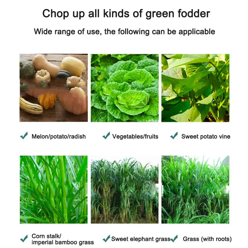 Stainless Steel Pig Grass Grinder 1000 W Electric Lawn Mower Household Grass Trimmer Animal Husbandry Feed Machine
