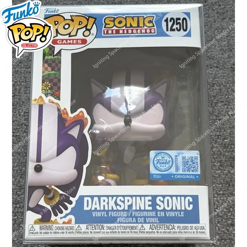 Funko Pop! Games Darkspine Sonic #1250 Sonic The Hedgehog Vinyl Collectible Figure Retail Exclusive Collectible Model Ornaments