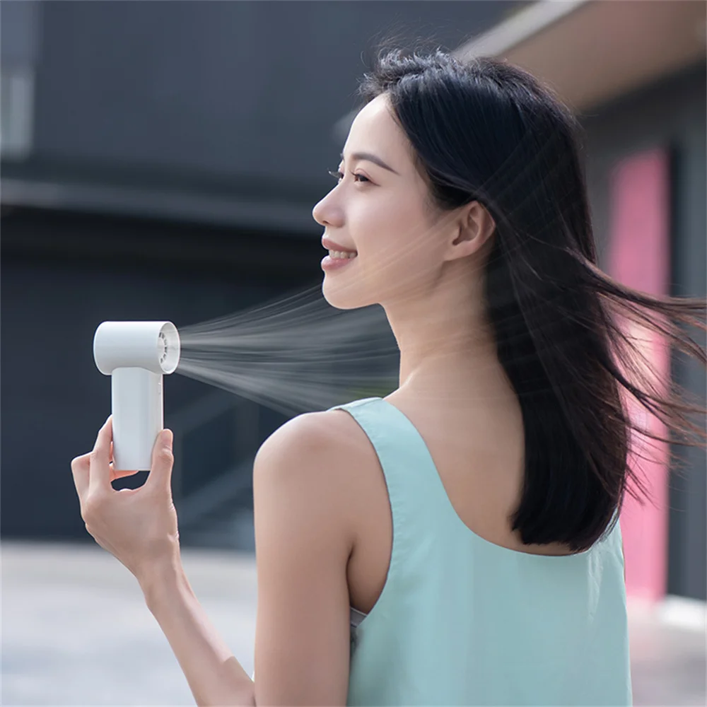 Ventilador turbo jato portátil, ventilador turbo portátil com 5 velocidades de vento, mini ventilador pessoal ajustável, ventilador elétrico operado por bateria