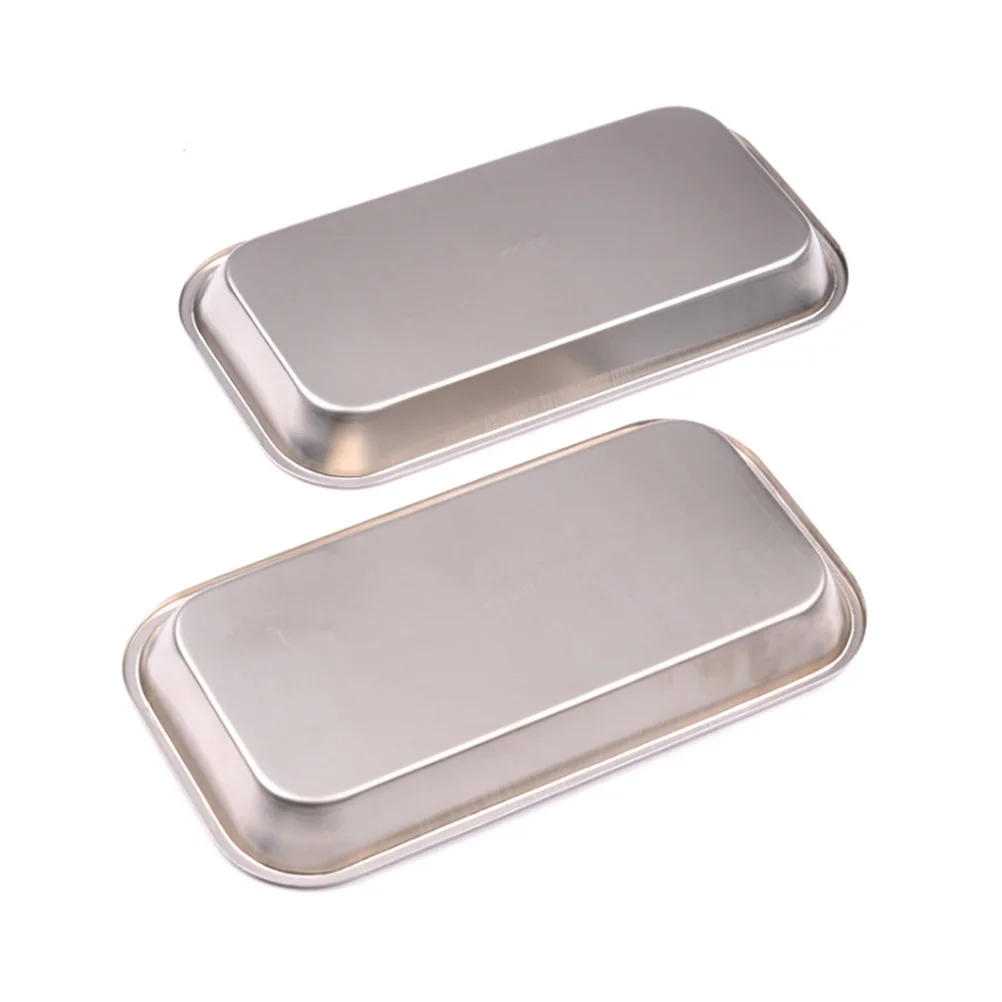 

Premium 304 Stainless Steel Medical Tray Polished Reusable Surgical Dental Instruments Organizer Flat Storage Container 12X8X2Cm