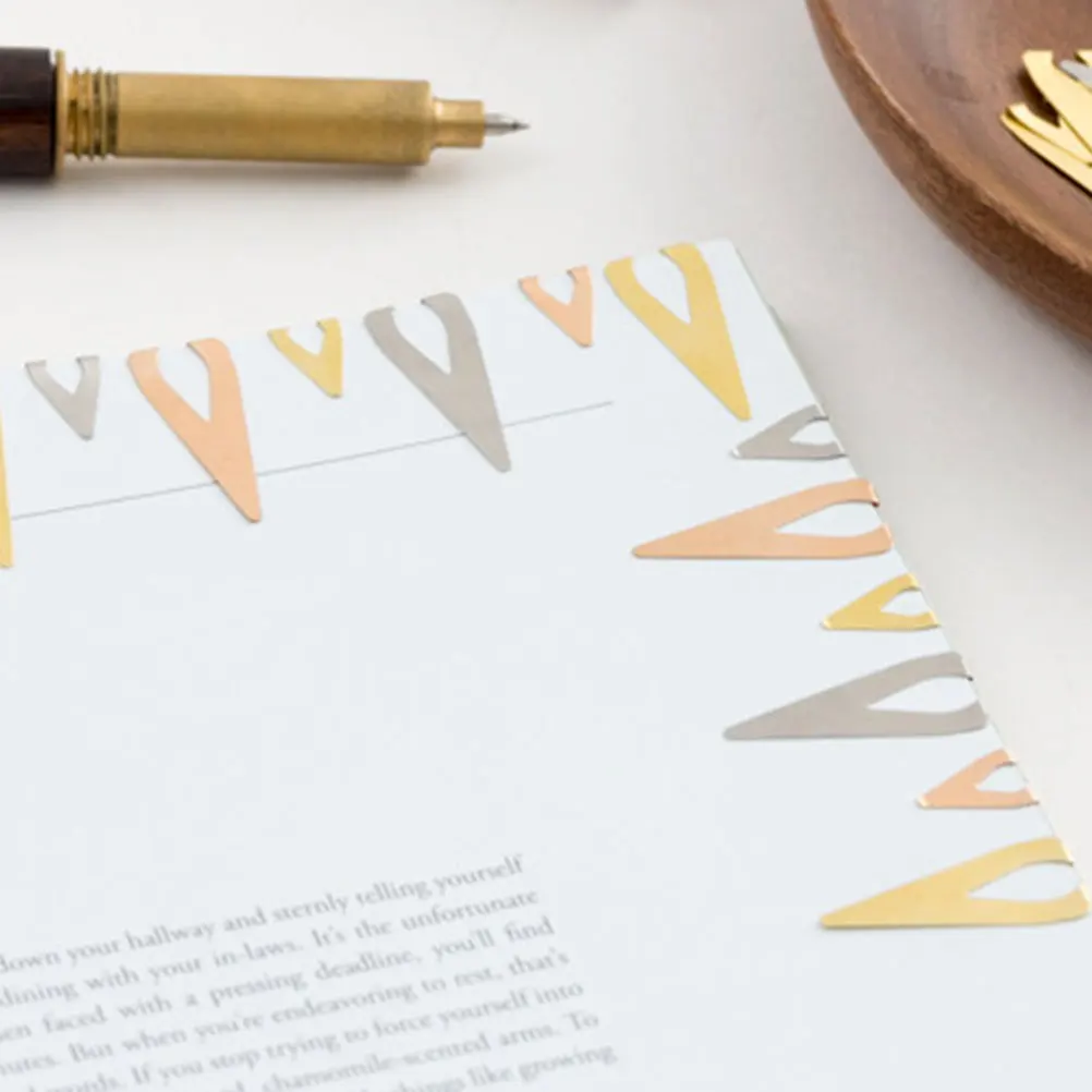 

12Pcs Bookmarks Clips Safe Material Long Service Life Metal for Kids Students Reading Bookmarks Planner Accessories