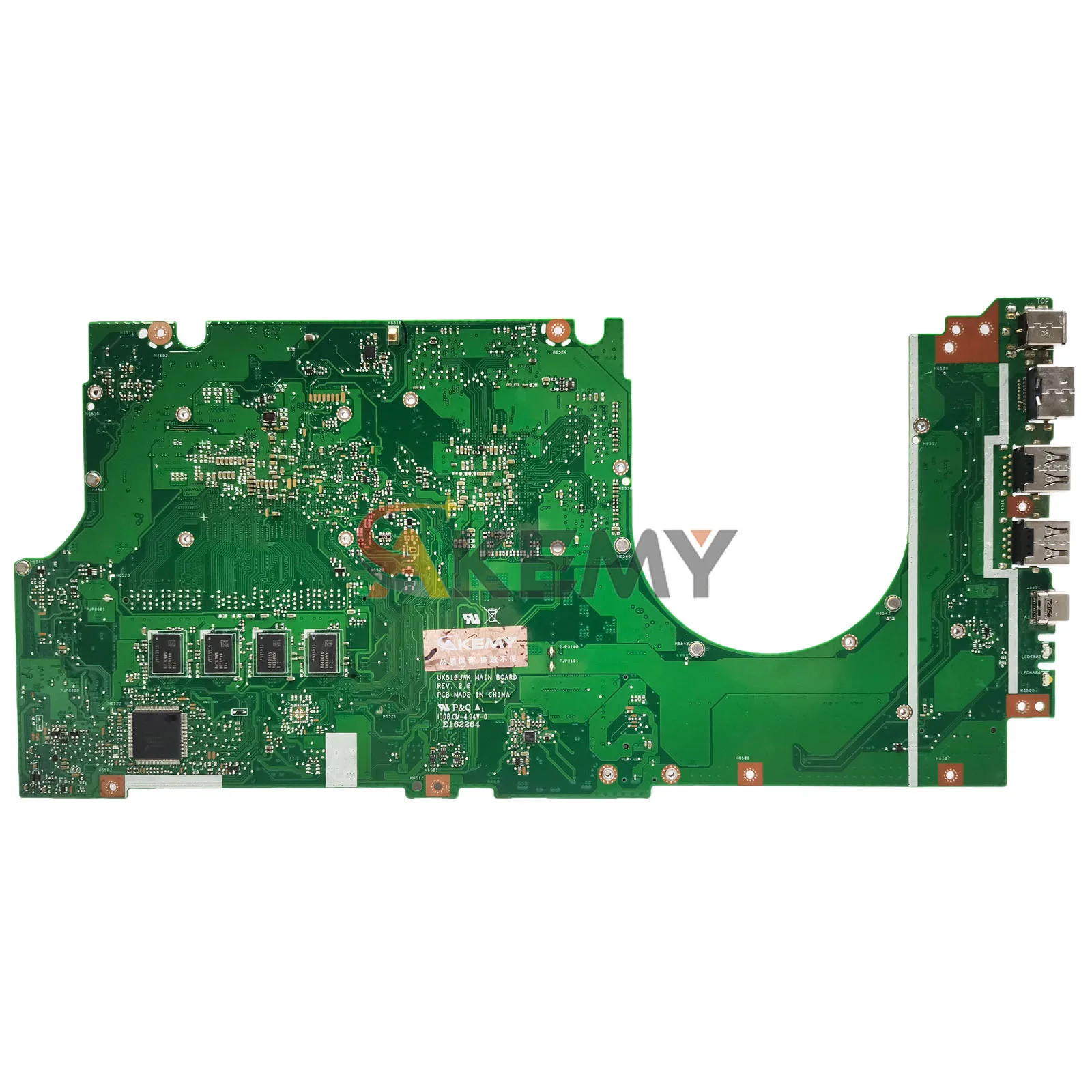 UX510UX Laptop Motherboard For ASUS ZenBook UX510U UX510UX UX510UXK V510U UX510UW U5000U UX510UWK Mainboard With I3 I5 I7 CPU