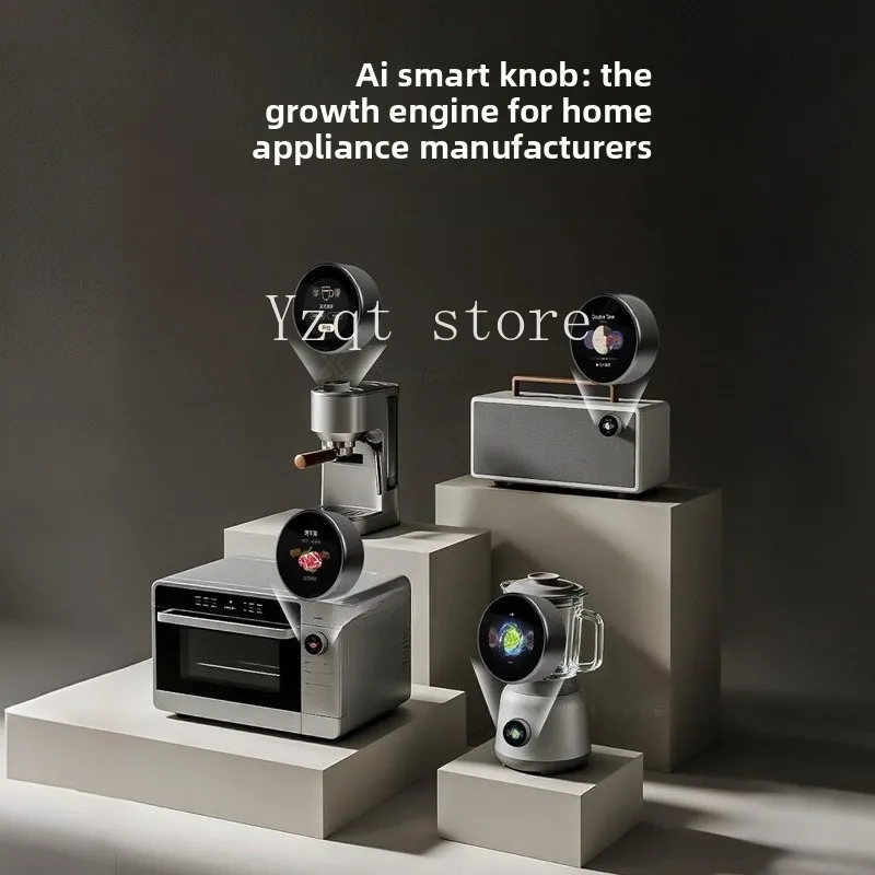 AI customized 1.28-inch smart rotary switch faucet kitchen and bathroom accessories waterproof dialogue Bluetooth control knob