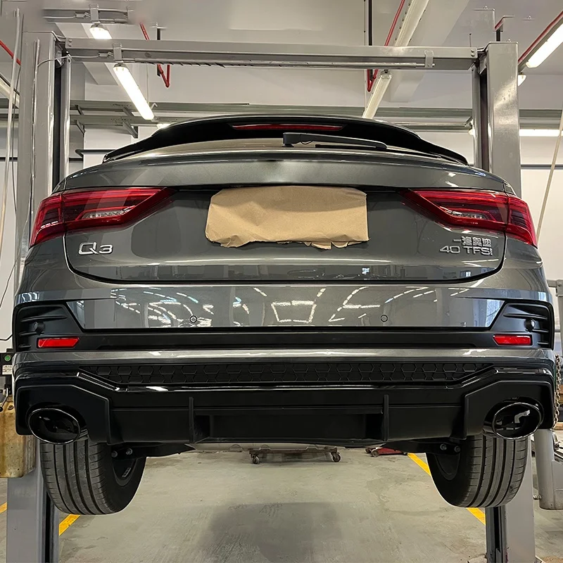 2019-2023 Q3 Body kit Rear diffuser for Audi  Sportback SUV PP material  S RS