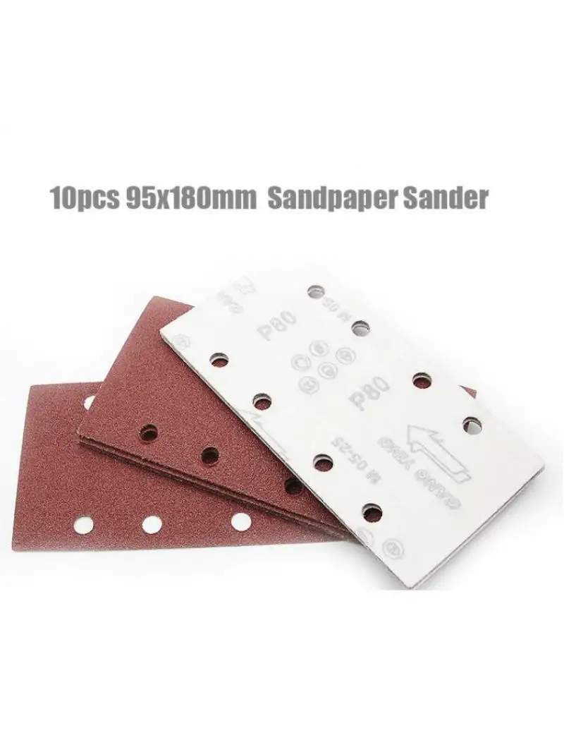 

10pcs 95x180mm Square Self-adhesive Sandpaper Sander Grit 40-800 Sand Paper Sanding Disc Abrasive Tools For Polishing Wood