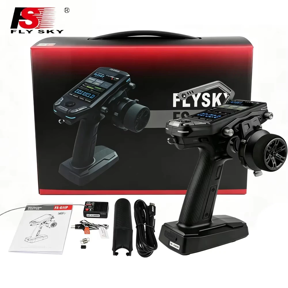 Flysky Fly Sky FS-G11P 2.4Ghz 11CH Radio Controller Transmitter IPS Display Support 18650 Battery & R11P Receiver