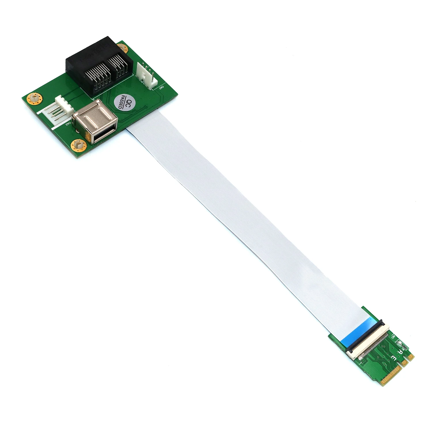 

NGFF (M.2) Key A/E to PCI-E Express 1X +USB Riser Card with High Speed FPC Cable Support NGFF(M.2) 2230 type key A/E