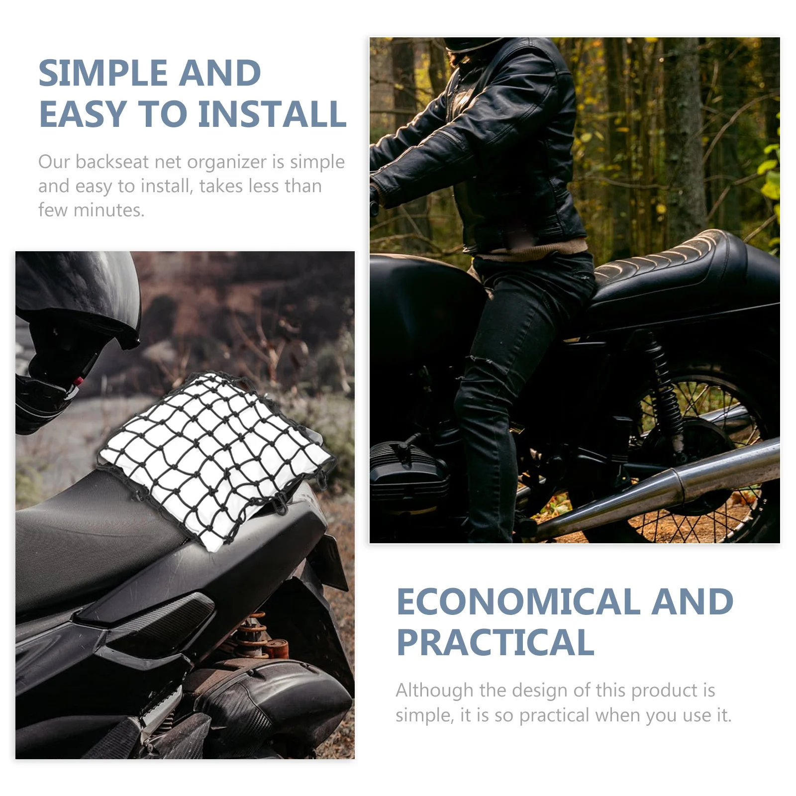 

1 Set Elastic Mesh Net With 6 Hooks For Car Motorcycle Cargo Luggage Storage Organizer Fuel Tank Plant Growing Support Bungee