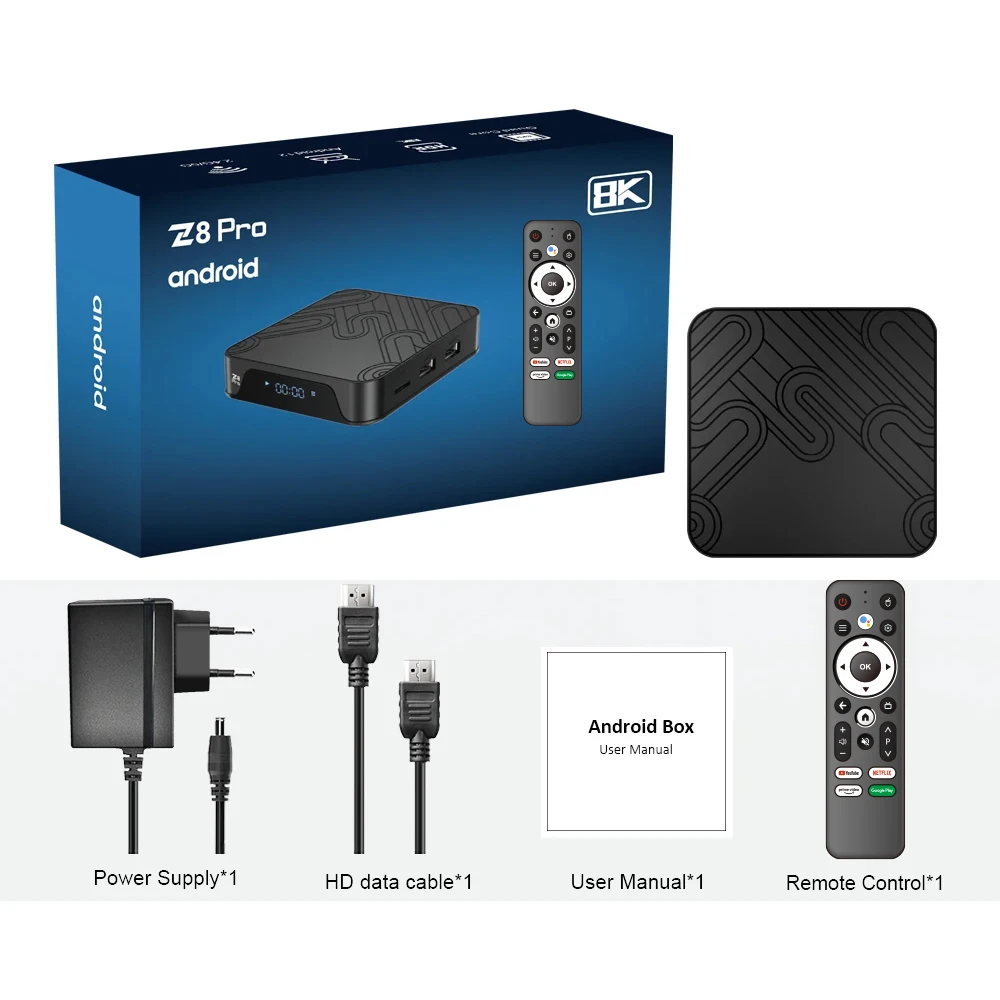 Z8 Pro 8K UHD TV Box 2026 Android 12 H618 16G Dual WiFi 5G Tv Box BT 5.0 Voice Assist 4K HDR YouTube Media Player Set Top Box