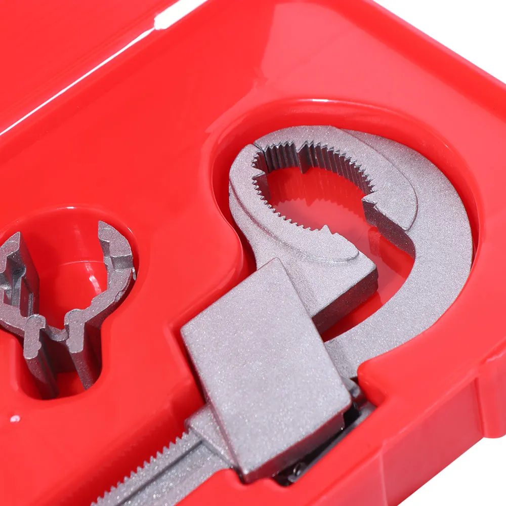 

4 in 1 Adjustable Faucet Wrench with 3 Card Slots Self-Adjusting Universal Double-ended Wrench 80mm Large Opening