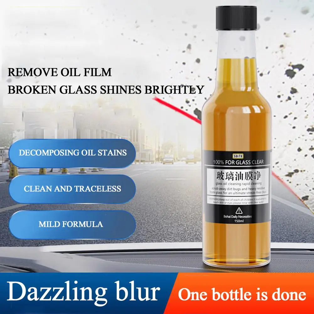 Windshield Oil Film Removal Universal Car Glass Maintenance Cleaner Window Degreaser Tools Window Auto Shower Removal Agent K8L0