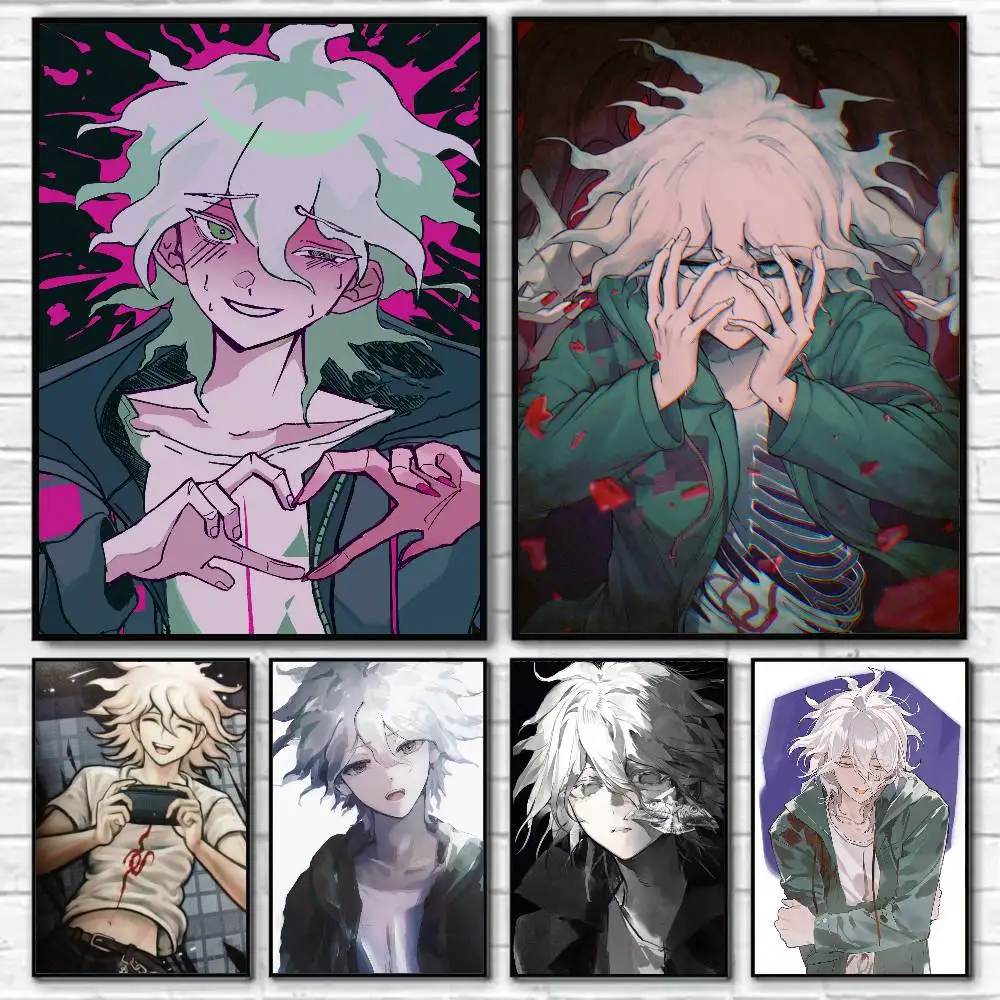 Nagito H-Hajime Komahina  Poster Self-adhesive Art Waterproof Paper Sticker Coffee House Bar Room Wall Decor