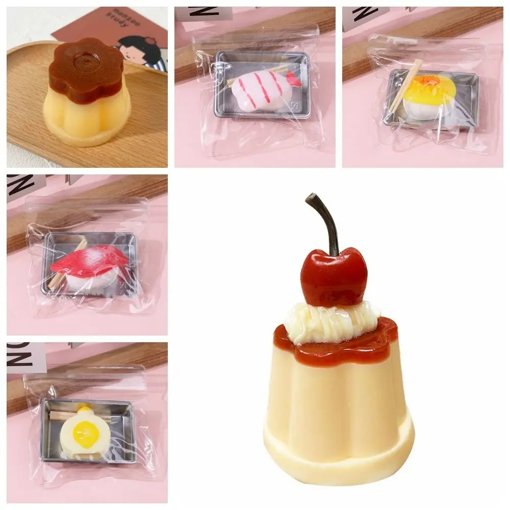 Anti-stress Simulation Food Squeeze Toy Soft Tpr Slow Rebound Toy Pudding Shape Slow Rising Stress Relief Toy Office Workers