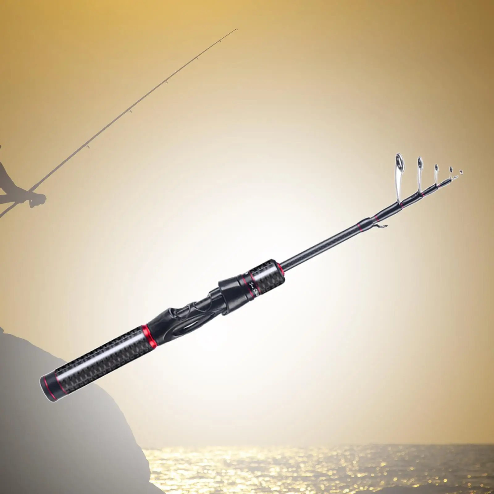 

Carbon Fiber Fishing Rod Fishing Tool Telescopic Fishing Pole for Freshwater