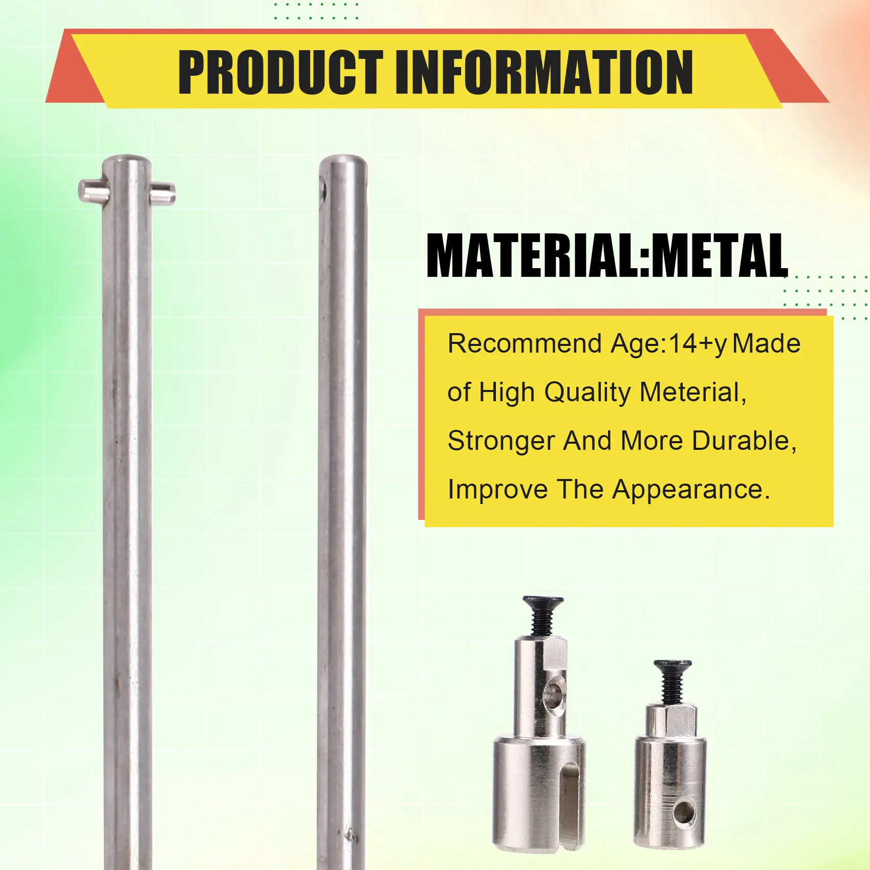 YSUN-For HBX 16889 16889A 16890 16890A SG1601 SG1602 Metal Center Drive Shaft Drive Cup M16101 1/16 RC Car Parts Accessories