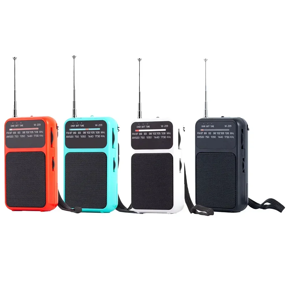 Portable Pocket Radio With Headphone Slot And Exceptional Reception 2Power Supply Methods FM/AM AAA Battery Radio With Light