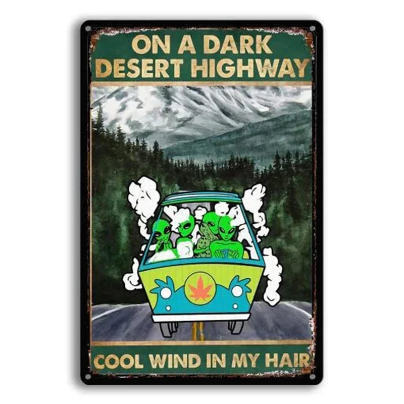 Camping Car Beach Summer Peace Bus Vintage Tin Sign Metal Decoration Poster Plaque Bar Garage Home Wall Plate Art Signs Decor