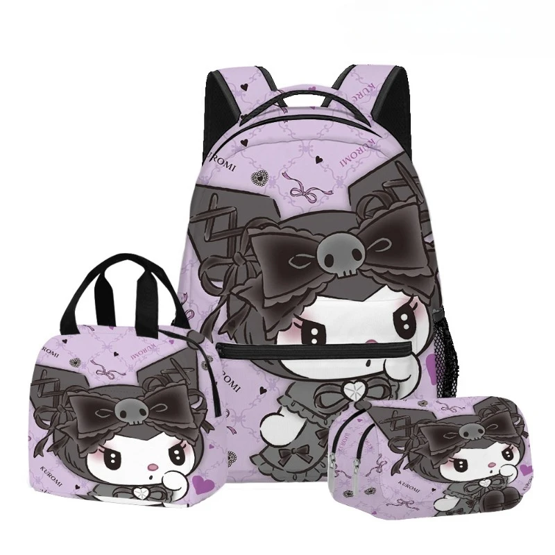 Kuromi Kuromi Primary and Secondary School Students Anime Backpack Cartoon Anime Kawaii Cartoon School Bag Mochila