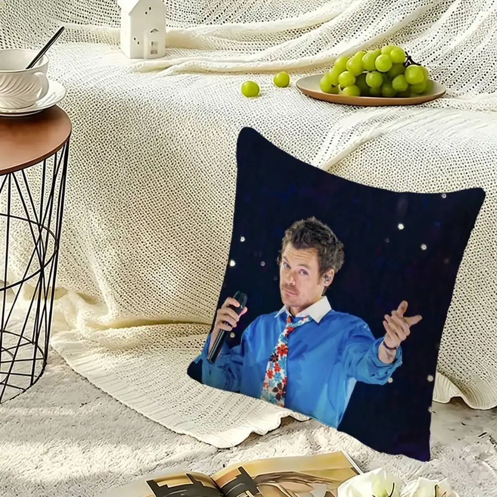 L-Love On Tour Disco H-Harry Styles Square Double-Sided printed Pillow Case Bedroom Bedside Pillow Sofa Cushion Cover
