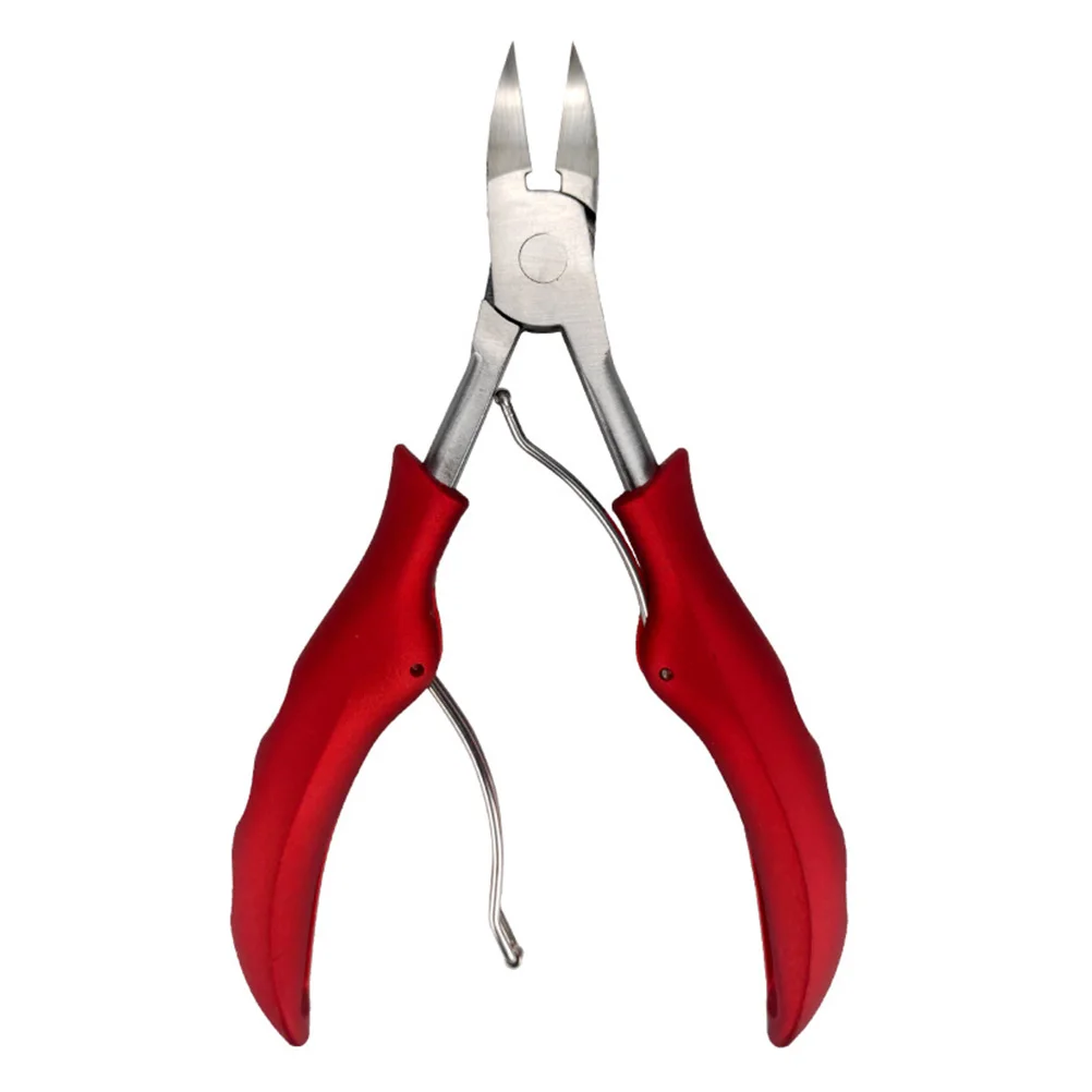 

1pc Professional Nail Grooming Plier Groove Clamp Manicure Pedicure Tool Durable Non-Slip Toenail Clippers Hand Foot Tools Red