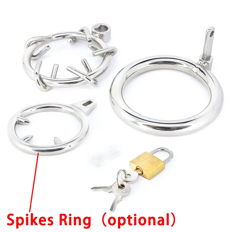 Stainless Steel Thorns Spike Chastity Cage Cock Cage Lock Ring Penis Prison Delay Ejaculation BDSM Sex Toys For Men C018/C018A