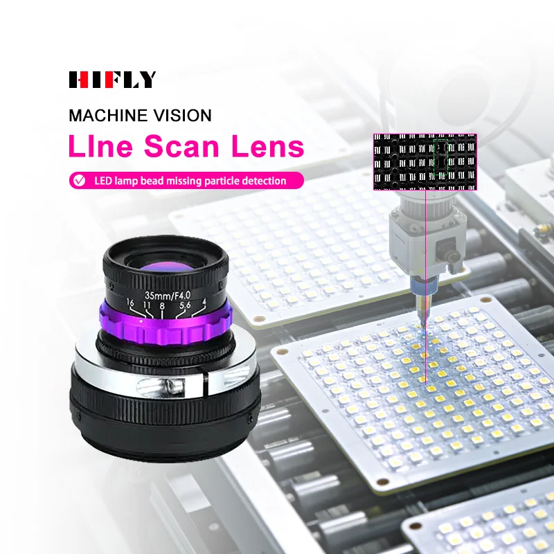 HIFLY 4K7u F4-16 0.0X-0.5X 35mm 4K 2021High Performance Line Scan Lens For Vision Systems