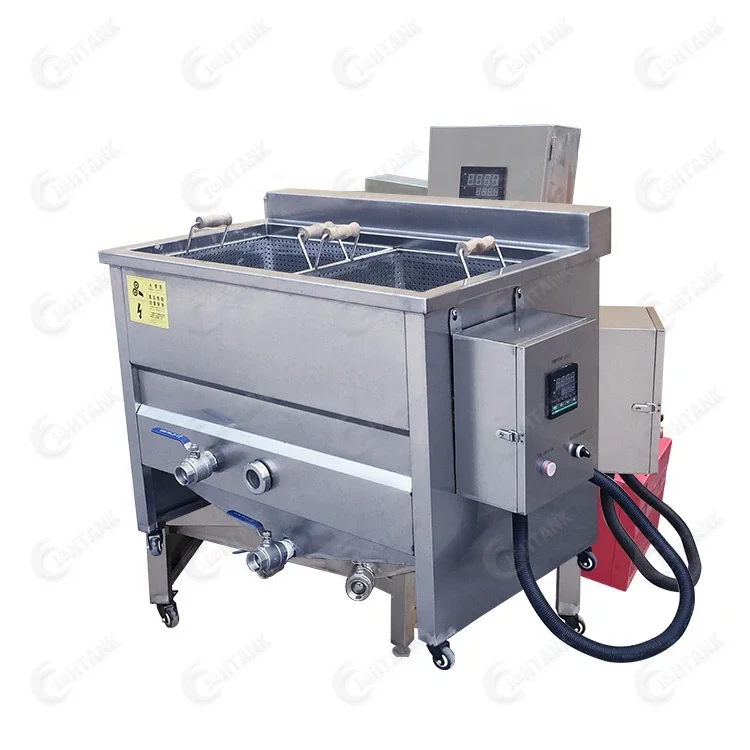 

Electric Deep Fat Fryer Catering Equipment Chips Oil Fryers Churro Machine French Fries Frying Double Baskets Filter