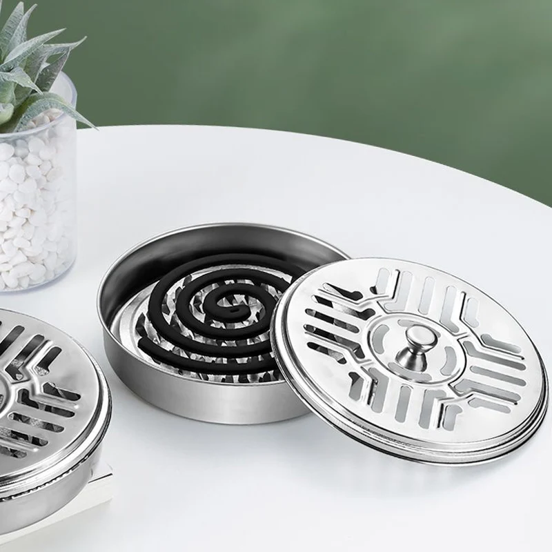

Portable Mosquito Coils Holder Large Hotel Metal Repellent Rack With Cover Mosquito Coil Tray Summer Anti-mosquito Home Supplie