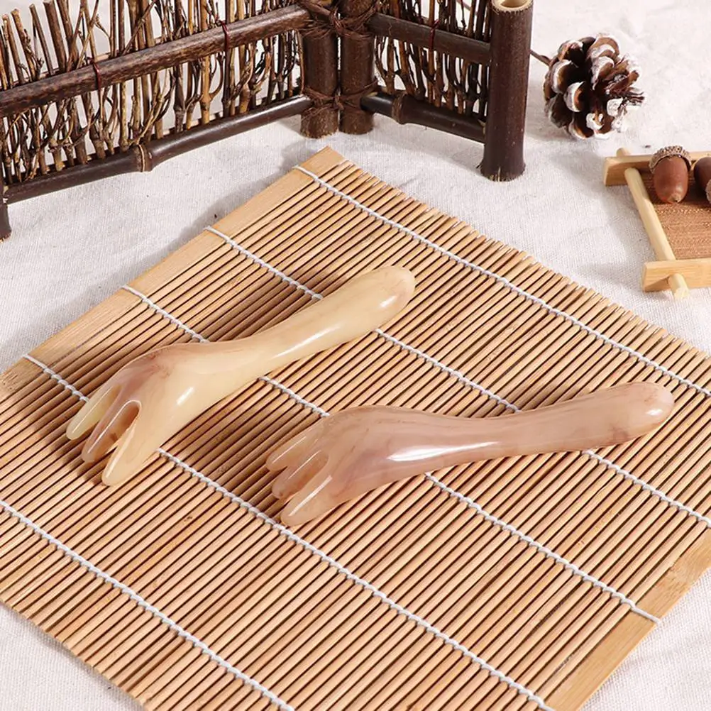 

Нефритовый инструмент для массажа лица ручной работы, портативная расческа с тремя когтями, гладкая массажная доска, снимает отек, покраснение, облегчение мигрени