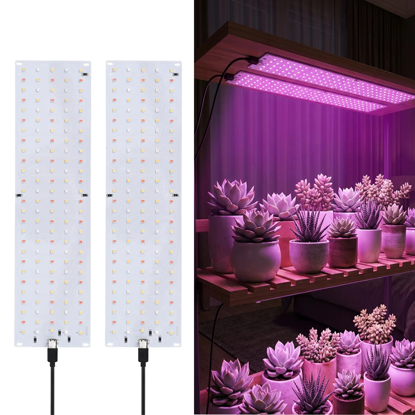 

Indoor Plant Grow Lights,USB Full Spectrum LED Panel with Timer&10 Brightness Settings,Ideal Grow Lights for Shelves,Living Room