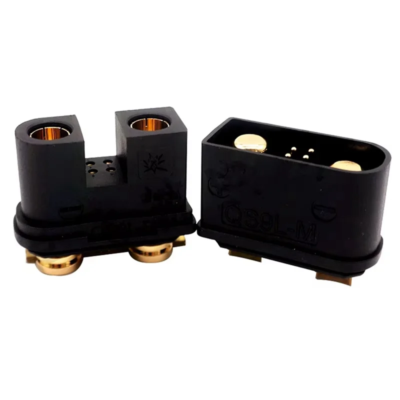 L52A-QS9L Anti-Funken Männlich Weiblich Gold Bananen Stecker 180A Netzteil Batterie Stecker Mit Widerstand Für RC Landwirtschaft UAV
