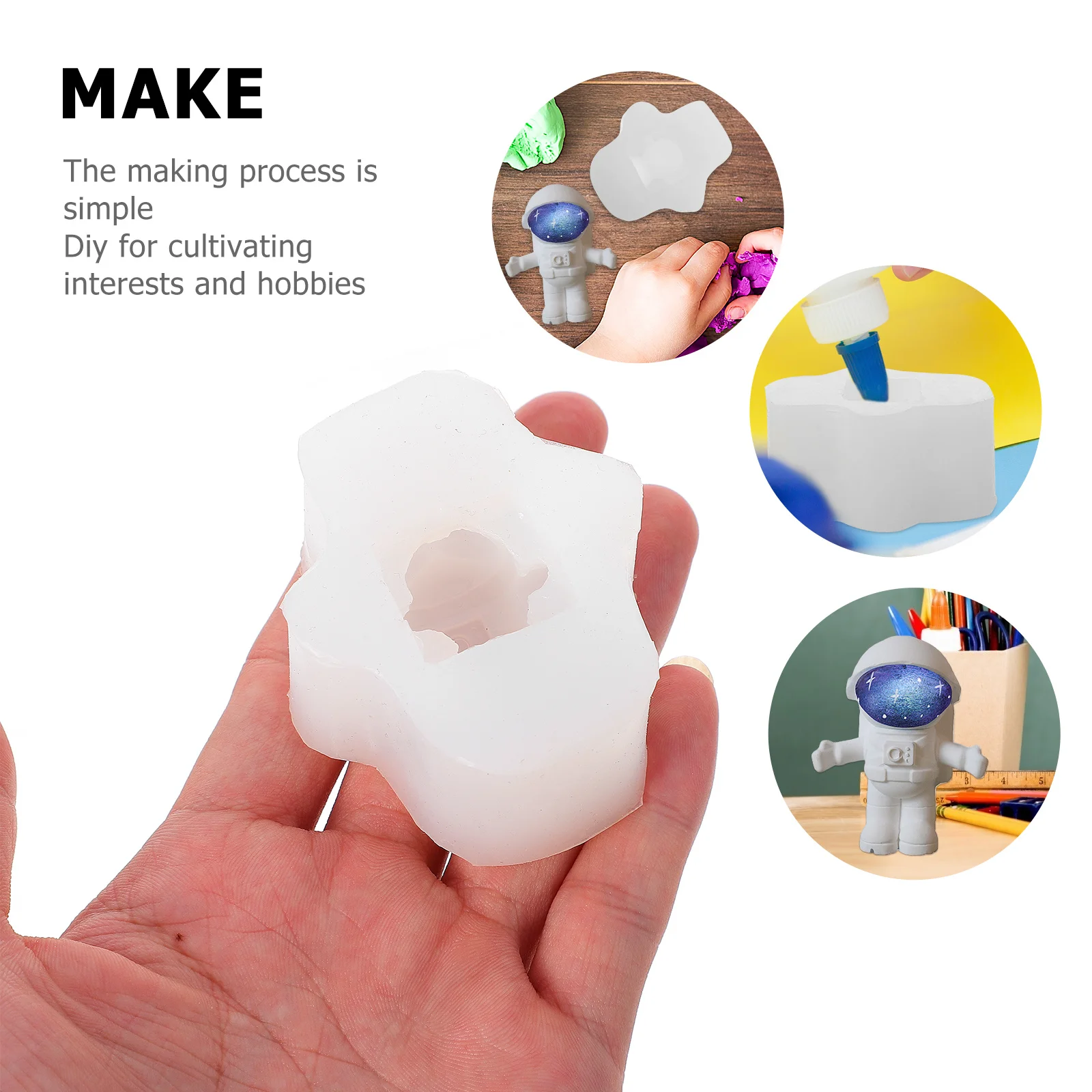 

1Pcs Astronaut Silicone Mold Premium Quality DIY Handmade Crystal Epoxy Stereo Making Mould Silicone Mold