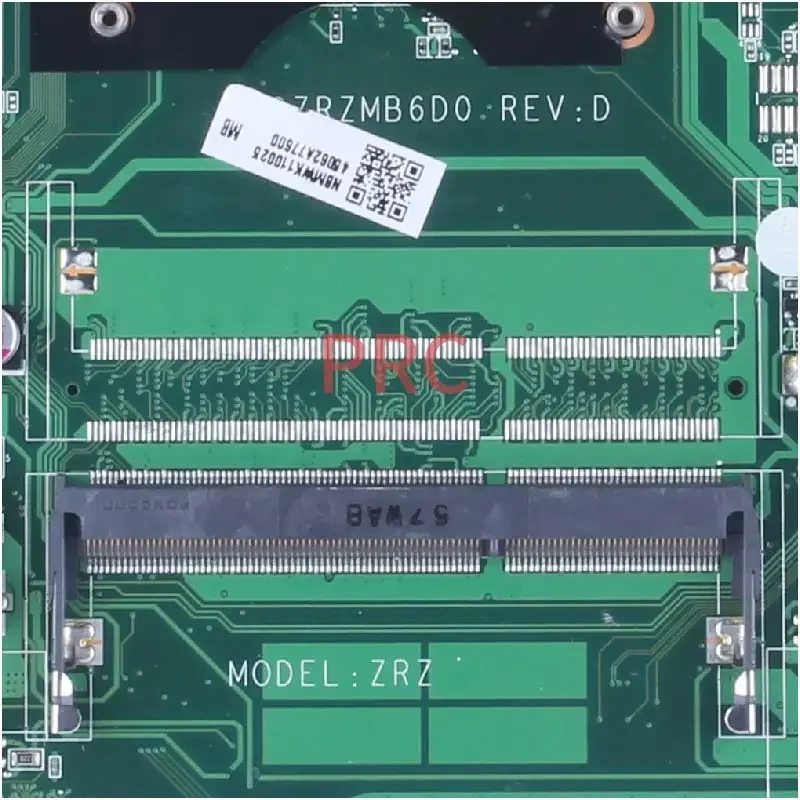 Imagem -05 - Placa-mãe Portátil para Acer Aspire Notebook Mainboard Zrz Da0zrzmb6d0 Nbmwk1100 A47210 A6-7310 A8-7410 A108700p Ddr3