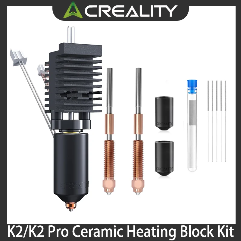 Creality K2/K2 Pro Hotend Ceramic Heating Block Kit, 3D Printer 300℃ High Temperature Resistance Heating Block Kit