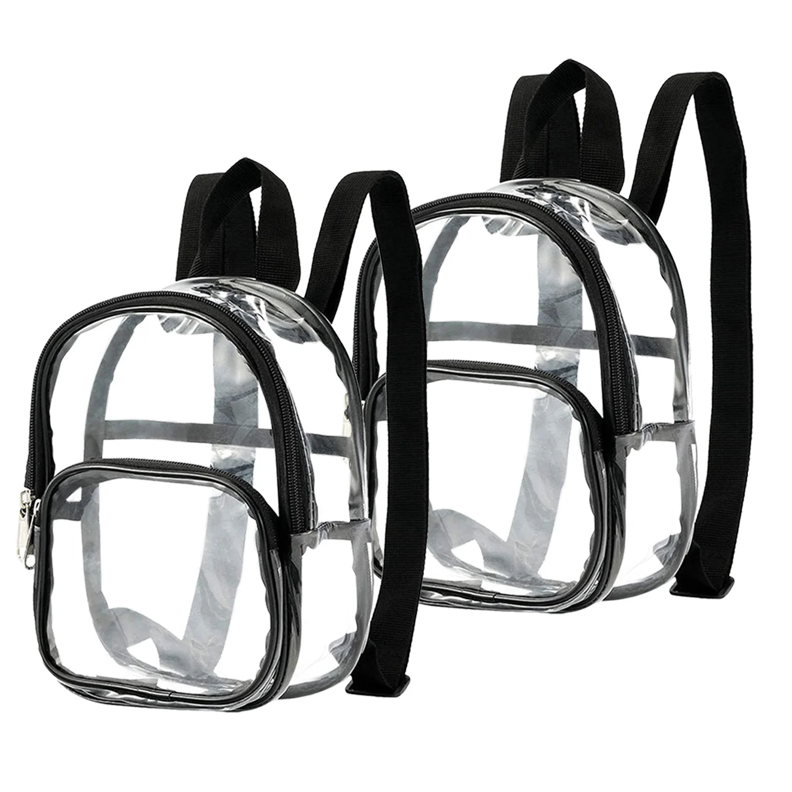 

2 шт. прозрачных водонепроницаемых рюкзаков для детей, мини-прозрачные школьные сумки с удобными лямками, многофункциональное хранилище для использования на улице
