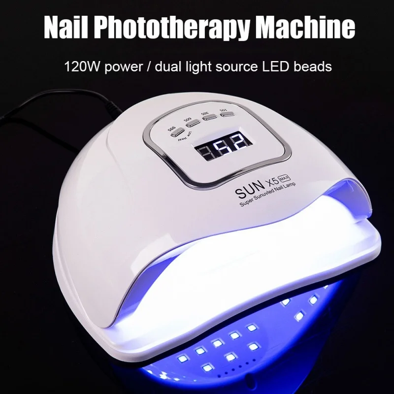 SUN X5 MAX-Prego Secagem Light, Secador de unhas LED para removedor Gel Polish Equipment Tool, Sensor de espectro inteiro