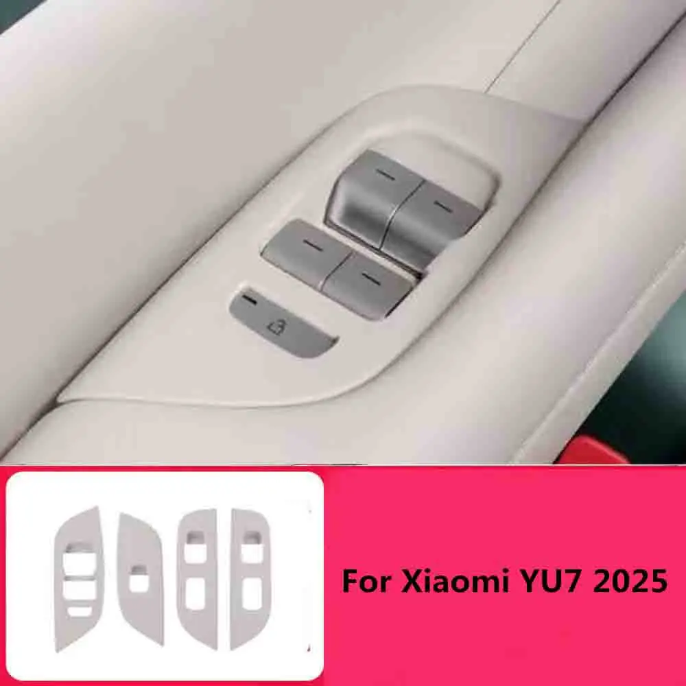 

Fit For Xiaomi YU7 2025 Door Window Up Button Patch Anti Slip Protection Panel Sticker Car Interior Storage Products