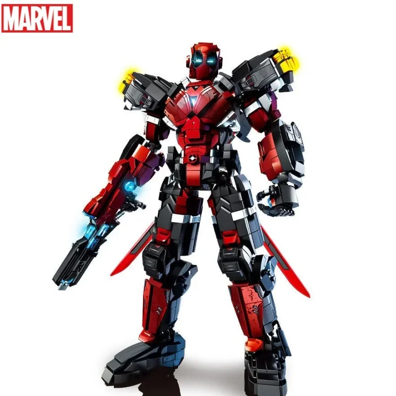 

Marvel The Avengers Deadpool Armor Model Building Block Figure Creative Children's Puzzle Assembly Doll Ornament Holiday Gift