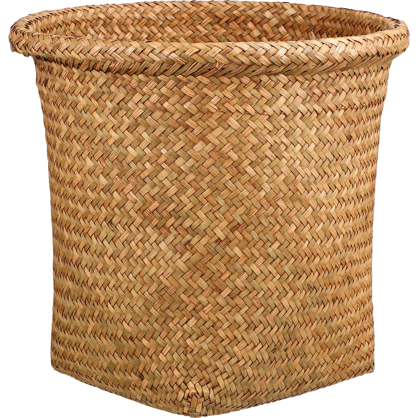 

Woven Storage Basket Wicker Trash Can Rattan Bathroom for Laundry Baskets Clothe Container Hamper Bin