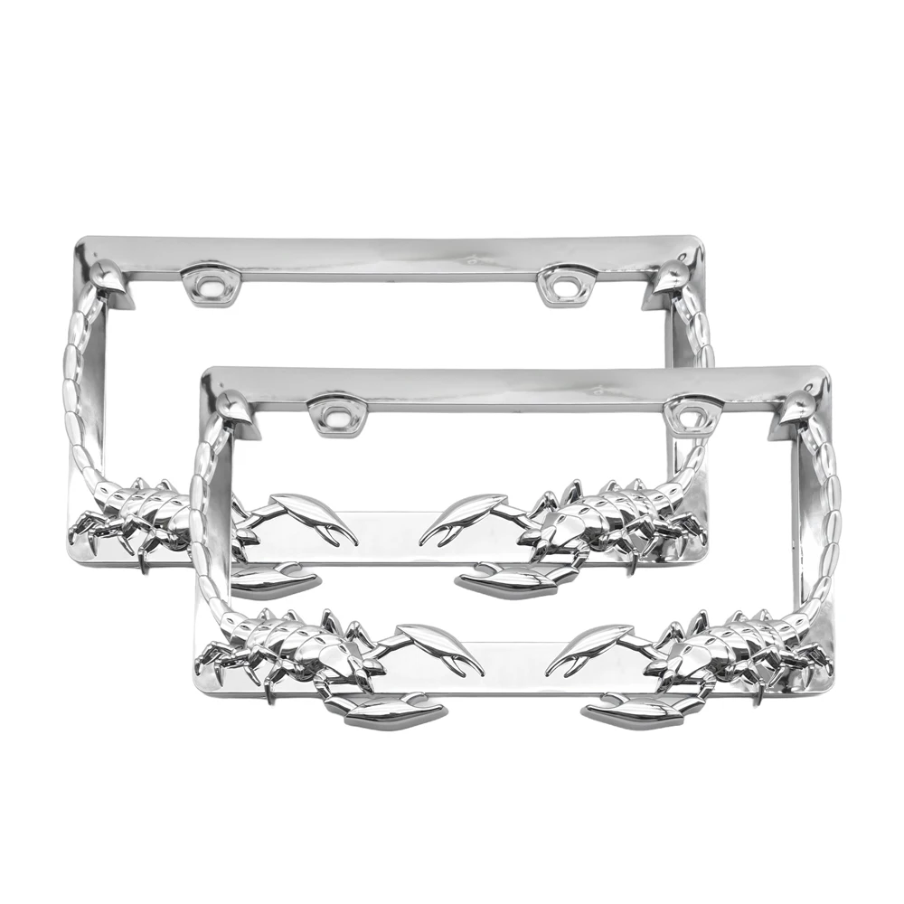 

2Pcs License Plate Scorpion Design License Plate Frame Suitable for US Car Motorcycle License Plate Frame For USA Canada