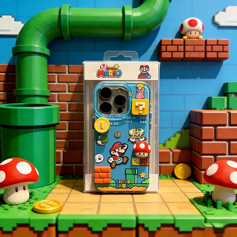 

Чехол для телефона с мультяшным Марио в стиле блок-арт: Принцесса на помощь, 3D-дизайн игры для iPhone, милые цветовые сочетания, очаровательный праздничный подарок для фанатов