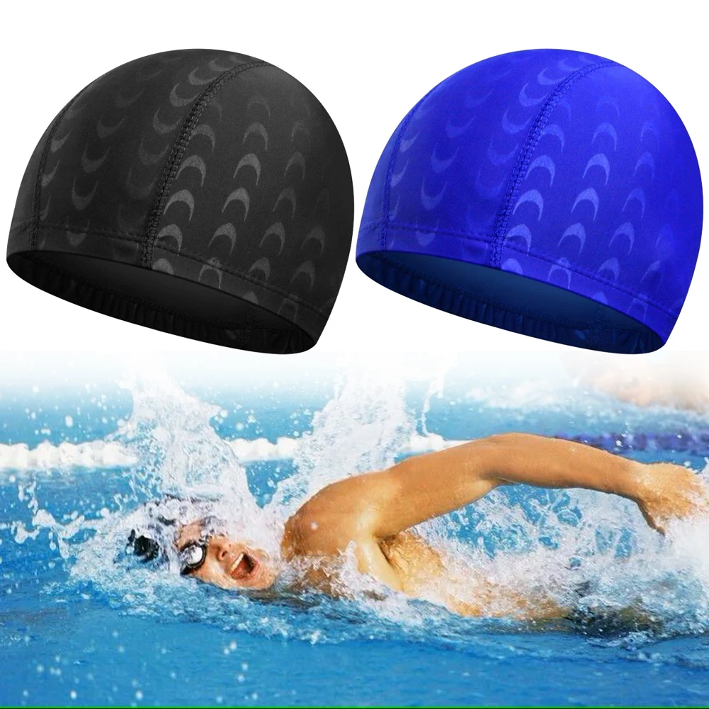 

Cap Swimming Hat High Comfort Lightweight Nylon 30g 40cm To 56cm Balck/Bule Head Cover Portable Sport Accessories