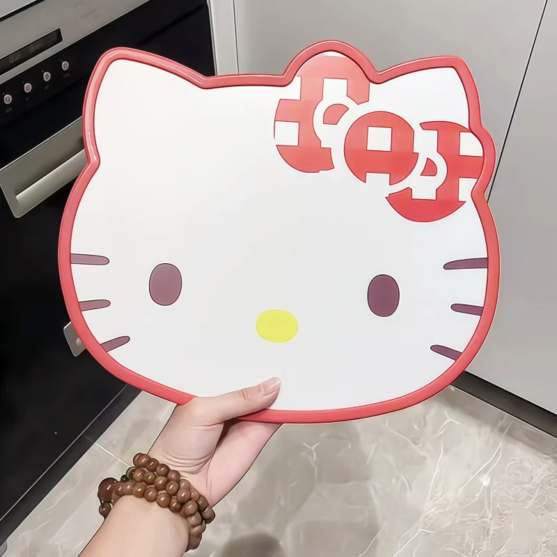 

Hello Kitty My Melody Cartoon Shape Cutting Board Food Grade PP Double Sided Fruit Baby Food Supplement For Kids Prep Board Gift