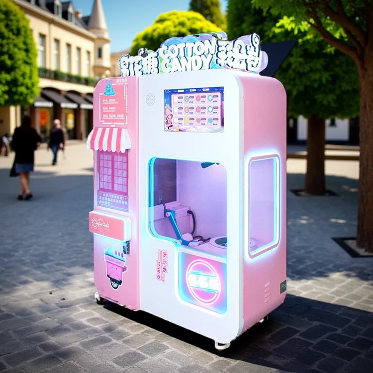 Fully automatic commercial marshmallow vending machines with SDK functionality, multiple payment methods, large capacity 8-12 kg