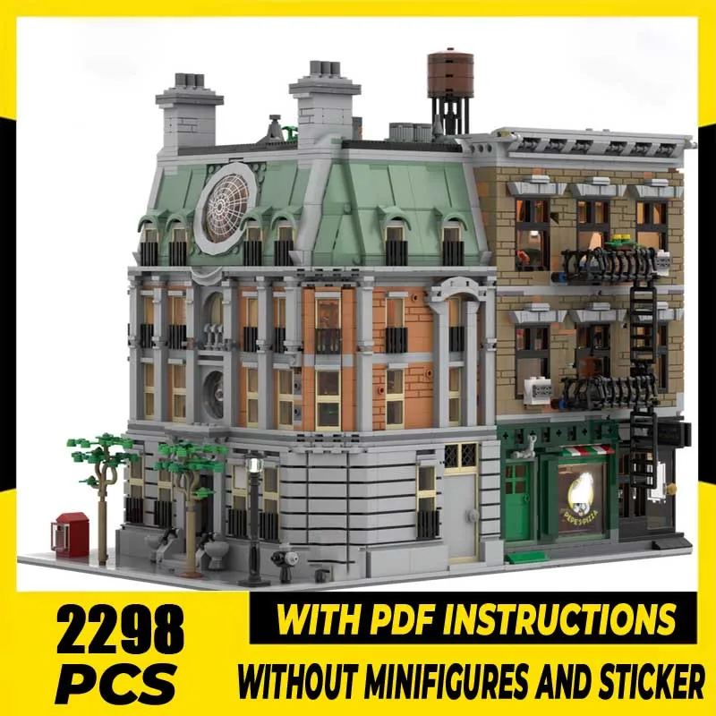

Moc Building Blocks Sanctum Sanctorum Expansion Apartment Building Model Technology Bricks Construstion Gifts DIY Assembly Toys