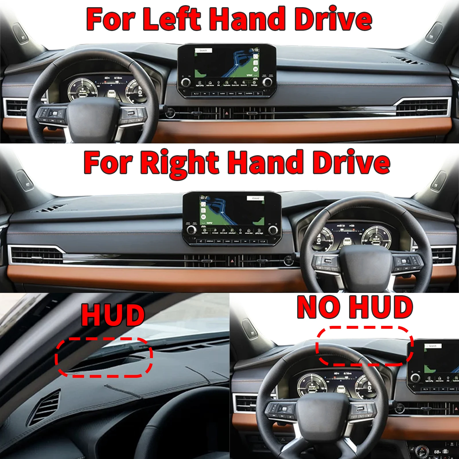 يصلح لميتسوبيشي أوتلاندر 2022 2023-2025 PHEV سيارة داشمات غطاء لوحة القيادة وسادة اكسسوارات داشمات ظلة السجاد الواقي