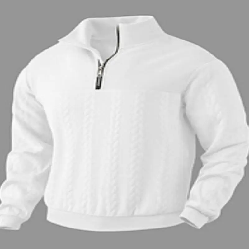 

Men's Textured f-Knitted Pure Color Sweater New Sle Coolmax Fiber Ciwalk Ne Inner Wear Thiened Nine-Sve