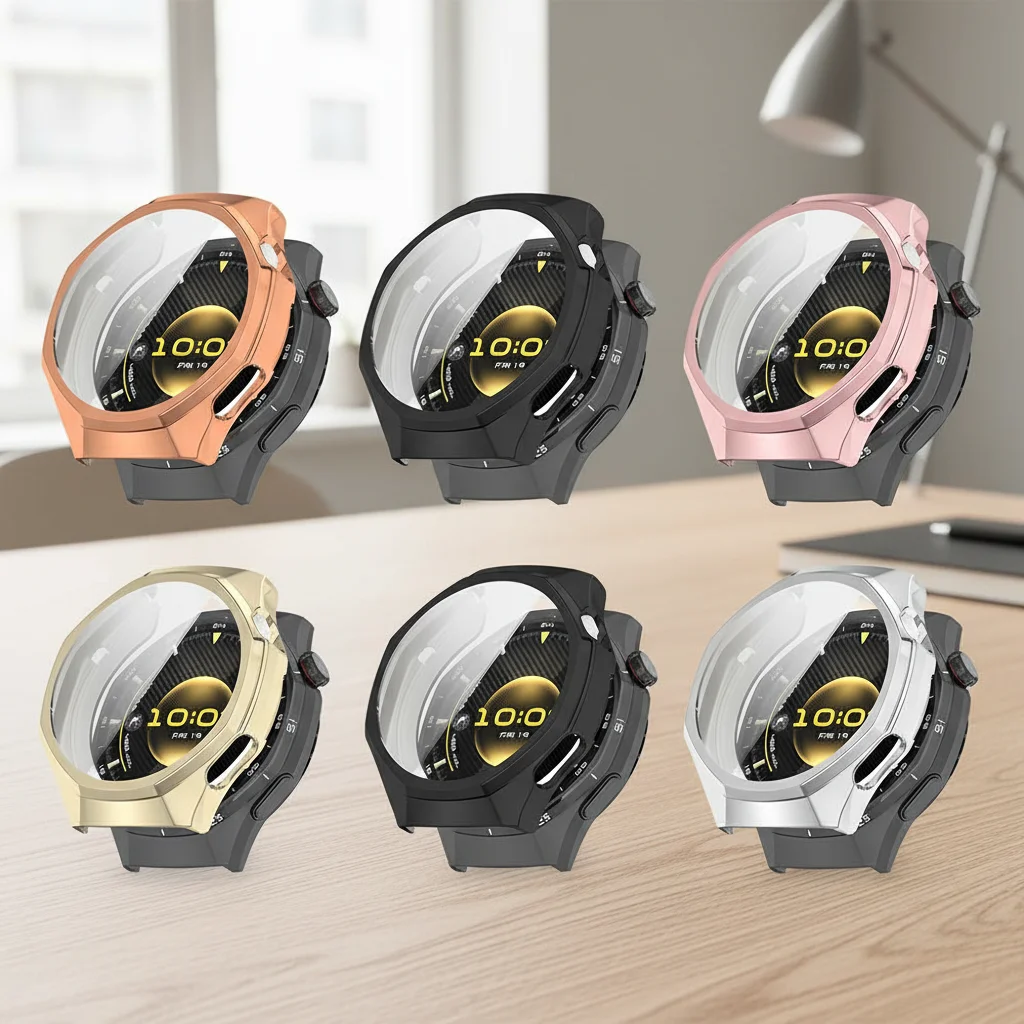 

Full Cover Protective Case TPU Anti-scratch Screen Protector Bumper Shockproof Bumper Shell for Huawei Watch GT 6 Pro 46mm