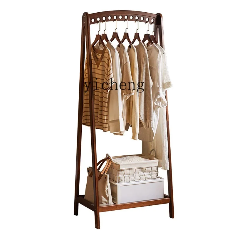 

ZK hanger solid wood floor coat rack simple corner drying rack small household